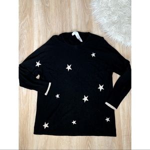 Star printed knitted tunic sweater